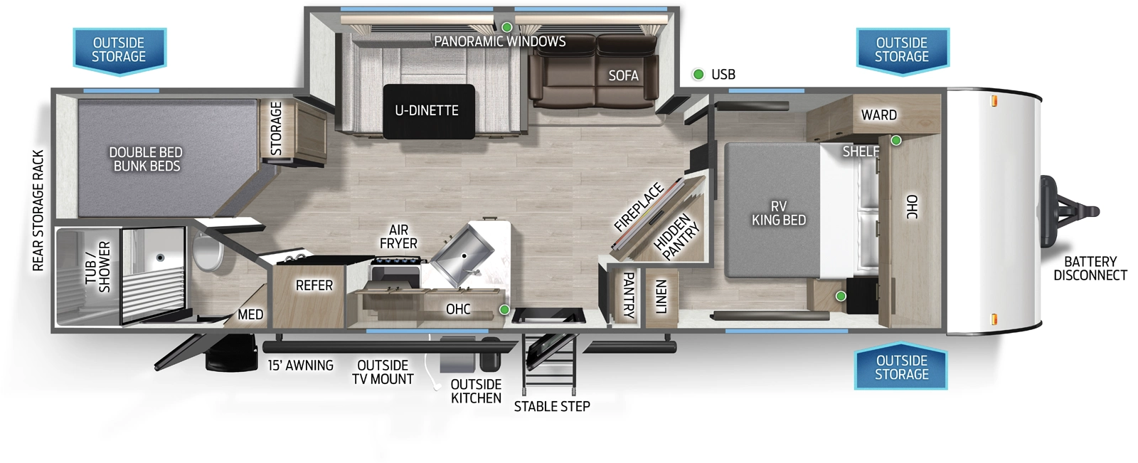 Cascade 26KFC Floorplan